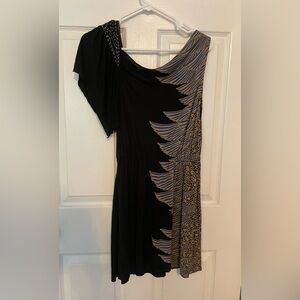 Free People Black Asymmetrical Black Dress